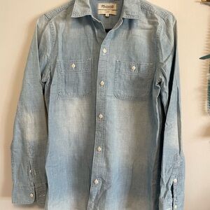 Madewell Blue Casual Button Down Shirt